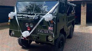 Military Land Rover 101 Gun Tractor 1975 Wedding car. Click for more information.