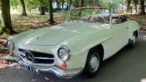 Mercedes 190 SL Wedding car. Click for more information.