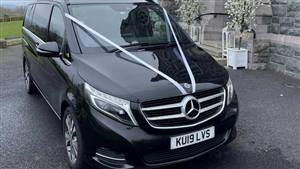 Mercedes V Class Wedding car. Click for more information.