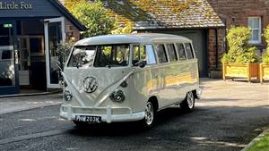 VW Splitscreen Campervan Wedding car. Click for more information.