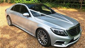 Mercedes S Class LWB Wedding car. Click for more information.