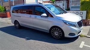 Mercedes V Class XLWB Wedding car. Click for more information.
