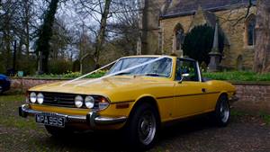 Triumph Stag Wedding car. Click for more information.