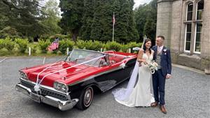 Ford,Fairlane 500 Galaxie Skyliner,Red and Black