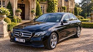 Mercedes E220 Wedding car. Click for more information.